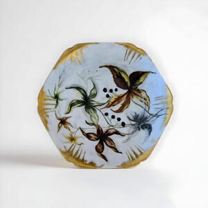 Antique Limoges CFH GDM Floral Porcelain Candy Dish France